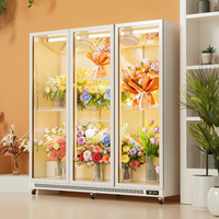 Réfrigérateur commercial à écran intégral sans givre pour exposition florale, vitrine réfrigérée HD en verre pour la conservation des fleurs, directement de l'usine