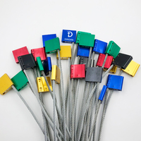 Candado de Cable para Puerta de Contenedor DX203C, ABS+Acero, Diámetro del Cable 3.0mm, Números de Serie Personalizados Impresos con Láser para Puertas de Camiones