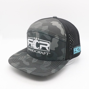 Casquette de baseball sportive de haute qualité à 6 panneaux, motif camouflage, lettres découpées au laser, perforée, imperméable, unisexe, toutes saisons - Product Image 2