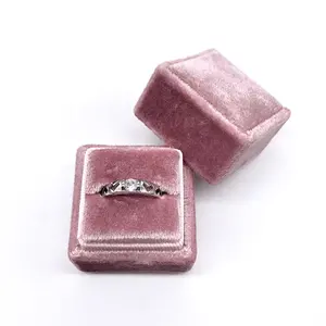 Fast Dispatch Wholesale High Quality cheap jewelry box velvet jewellery ring boxes
