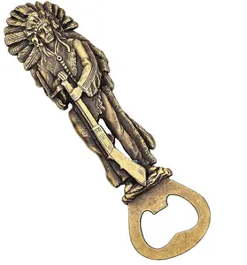 2024 Creative Indians with Spear Zinc Alloy Bottle Opener