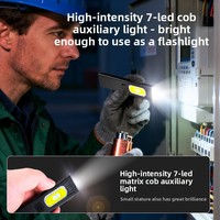 Lampe de travail d'urgence portable ultra-mince COB magnétique transfrontalière avec clip stylo, mini LED EDC extérieure IP20 avec protection contre les surcharges