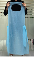 Jetable PE 70x110CM Bleu/Protecteur Blanc Sécurité Tablier En Plastique Rouleau Dentaire Imperméable Tablier Sans Manches