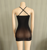 PEEQI Vente en gros Robes mini sexy pour femmes été 2026, robe de soirée en nylon transparente sans manches, robe dos nu tendance