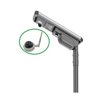 Lampe solaire de rue extérieure 40W, lampe de route LED, panneau solaire monocristallin en aluminium, étanche IP65, batterie LiFePO4, éclairage intelligent
