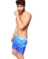Short de surf de plage de jogging d'été pour hommes 100% polyester écologique respirant taille élastique entrejambe de 5 pouces avec service OEM