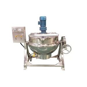 Commercial automatic electric cooking machine tilting jacketed kettle