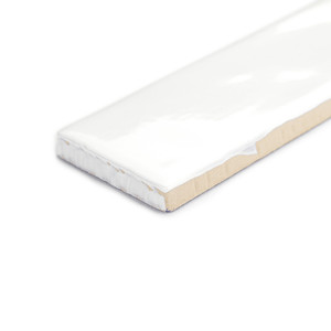 Piastrella Bianca Creta-25 5x25 Cm Lucida con Bordi Irregolari - Product Image 2