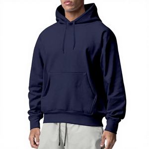 Sudadera Casual de Manga Larga para Hombre, de Poliéster/Algodón, con Capucha, Antiarrugas, Holgada, de Color Sólido, con Logotipo Personalizado, Estilo Urbano - Product Image 2