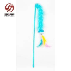 Großhandel Haustier Interaktiv und Bewegung Kunststoff Haustier Katzen spielzeug Katze Teaser Feder spielzeug Interaktiv für Innen katzen - Product Image 5