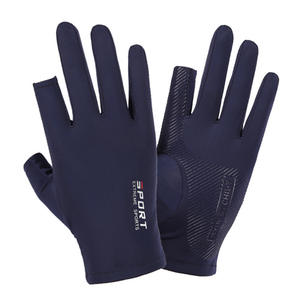 Guantes Deportivos de Medio Dedo de Seda de Hielo para Deportes Extremos, Unisex, para Ciclismo, Protección Solar, Delgados, Antideslizantes, Fáciles de Poner - Product Image 5