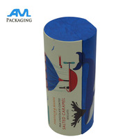 Emballage personnalisé en tube semi-circulaire pour macarons, emballage cadeau de chocolat de qualité supérieure, boîte ronde en carton pour biscuits, boîte magnétique pour biscuits