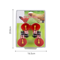 Geshifeng Prix usine Abreuvoir automatique en plastique pour volailles et cailles, avec accessoires de tétine, lot de 4 pièces