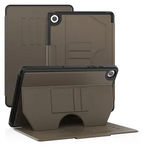 Smart Flip Business Tablet-Hülle für Samsung Galaxy Tab A9 Plus X210 X215 11 Zoll stoßfeste Lederhülle mit Tretroller