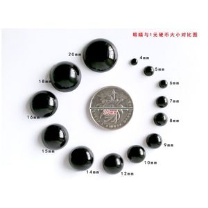 Perles demi-rondes en acrylique noir Lan Tong 4-12 mm pour les yeux d'animaux, kit d'accessoires pour la fabrication de bijoux artisanaux - Product Image 4