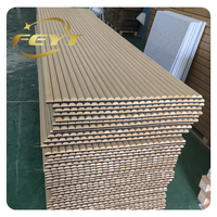 Panneaux de décoration intérieure en bois lamellé FEYT, design 3D sans couture, décoration intérieure, panneaux muraux tambour
