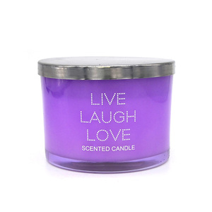 A06PZ Ecológico Uso en el hogar Recuerdo Pulido Serigrafía Logo Vidrio Perfumado <span class=keywords><strong>Cera</strong></span> <span class=keywords><strong>de</strong></span> abejas Velas Tarro con tapa <span class=keywords><strong>de</strong></span> metal - Product Image 5