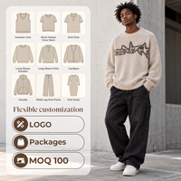 Pull personnalisé pour homme – Collection automne – Pull en molleton avec lettres personnalisables – Service sur mesure – Streetwear – Tricoté