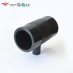 Grosir beberapa spesifikasi black HDPE buttfusion mengurangi tee pe fitting pipa