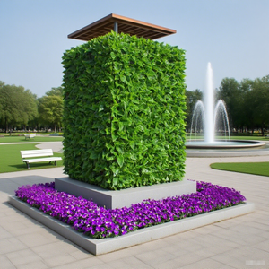 Paneles de setos artificiales para exteriores con protección UV, para jardín, <span class=keywords><strong>valla</strong></span>, patio, obra, material PE ecológico - Product Image 3