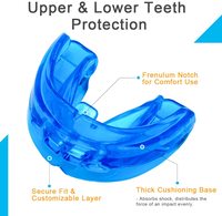 Protège-dents double, protège-dents sportifs pour jeunes, protection des dents supérieures et inférieures, pas de cuisson requise