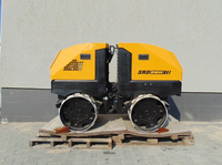 Mini-compacteur vibrant hydraulique à double tambour pour sol et asphalte SRD016W avec télécommande et engrenages
