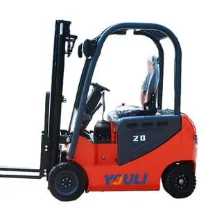 Electric Forklift Truck Smart 2ton Mini Small Forklifts Electric Battery 3 Stage Mast Fork Lift Trucks