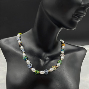 Лидер продаж, жемчужное ожерелье SP с цветами, ожерелье-чокер с бусинами в виде глаза дьявола и улыбки - Product Image 2