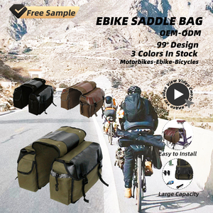 Trois couleurs améliorées fixe Pillion vélo toile porte-bagages selle sac de rangement pour l'équitation en montagne et le cyclisme <span class=keywords><strong>moto</strong></span> Touring - Product Image 1
