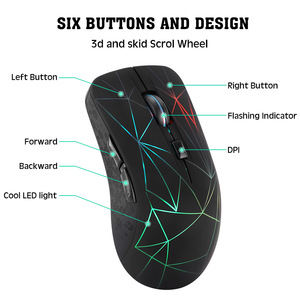 Dual-Mode Wireless <b>Mouse</b>, Silent, Illuminated, Rechargeable, for Computer, Laptop, Office, Gaming - Product Image 2