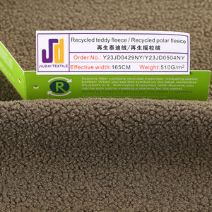 Fábrica de China de punto 100% hilo de poliéster reciclado teñido oso de peluche Sherpa tela <span class=keywords><strong>polar</strong></span> para abrigos de invierno - Product Image 4