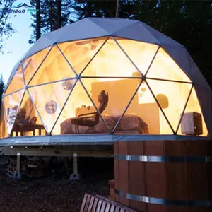 6M Dome Glamping Geodesic Đảng Dome Tent Với Nhúng Nóng Ống Thép Mạ Kẽm Để Bán