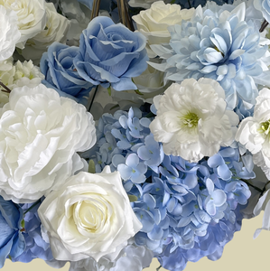 GreenLife High Quality 60cm Blue White White <b>Artificial</b> Flower Centerpiece for Wedding Table Banquet Decoration - Product Image 3