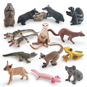 Simulación Transfronteriza <span class=keywords><strong>de</strong></span> Animales Salvajes: <span class=keywords><strong>Mono</strong></span>, Rana <span class=keywords><strong>de</strong></span> Árbol, Cocodrilo, Comadreja, Mofeta, Marmota, Koala, Salamandra, Modelo Decorativo - Product Image 1