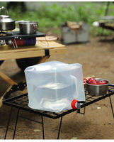 Ensemble de bidons d'eau tactiques en plastique Hfer Chemie 2x5L - Accessoire de camping avec robinet de vidange et bouchon à vis