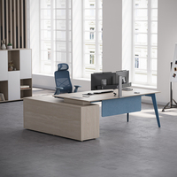 Bureau de direction moderne et minimaliste de qualité supérieure, table de direction de grande taille pour bureau d'entreprise, panneaux acoustiques, caractéristiques ignifuges et imperméables