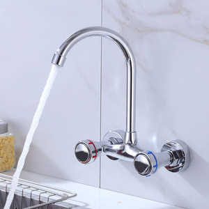 <span class=keywords><strong>Robinet</strong></span> <span class=keywords><strong>de</strong></span> cuisine mural <span class=keywords><strong>Robinet</strong></span> d'évier commercial avec bec pivotant <span class=keywords><strong>col</strong></span> <span class=keywords><strong>de</strong></span> <span class=keywords><strong>cygne</strong></span> <span class=keywords><strong>Robinet</strong></span> à 2 poignées <span class=keywords><strong>pour</strong></span> compartiment <span class=keywords><strong>de</strong></span> restaurant à domicile - Product Image 6