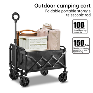 Ráp gấp tiện ích di động xe đẩy Wagon giỏ hàng với lưu trữ cho các hoạt động ngoài trời dã ngoại cắm trại câu cá mua sắm OEM - Product Image 4