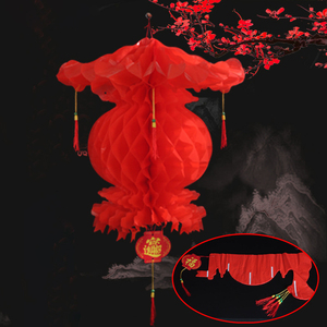 Multi <strong>Style</strong> Spring Festival Hanging Paper <strong>Lanterns</strong> Traditional Red Chinese <strong>Lantern</strong> for New Year Party Decorations - Product Image 2