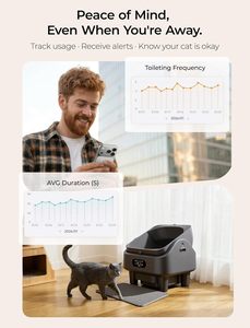 Bac à litière intelligent 5G autonettoyant pour chats, avec 10 capteurs de sécurité, <span class=keywords><strong>robot</strong></span> litière automatique et application de suivi de santé pour plusieurs chats - Product Image 5