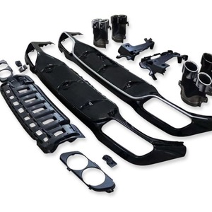 Mercedes-Benz E-Class W213 Rear Diffuser Exhaust Tip 50mm Stainless Steel Tailpipe Modification Kit - Product Image 1