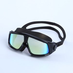 <span class=keywords><strong>Gafas</strong></span> <span class=keywords><strong>de</strong></span> natación galvanizadas 1801, <span class=keywords><strong>gafas</strong></span> <span class=keywords><strong>de</strong></span> natación <span class=keywords><strong>de</strong></span> silicona para hombres y mujeres al aire libre, HD, Marco grande, antivaho e impermeable - Product Image 2