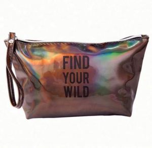 Bolsa de Maquillaje Ligera para Mujer, Diseño Moderno, con Cierre de Cremallera, PVC Láser, Bolsa de Cosméticos Holográfica, Bolsa de Aseo - Product Image 5