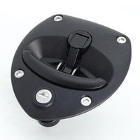 Loquet de compression relevable et pivotant avec trou pour cadenas, montage encastré, adapté aux boîtes à outils de camping-cars et de fourgonnettes
