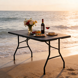 Tables pliantes en plastique les plus vendues en gros, table d'extérieur pour restaurant, table <span class=keywords><strong>de</strong></span> bar en plastique d'extérieur - Product Image 4