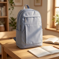 Sac à dos pour ordinateur portable en polyester recyclé 600D avec logo personnalisé, grande capacité, respirant, sac d'école avec port de charge USB