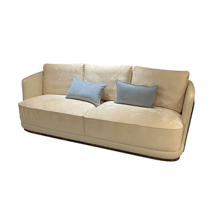 Sofá italiano de cuero de lujo para sala de estar de Villa. Juego de sofás de cuero italiano para sala de estar. Producto personalizado. - Product Image 5