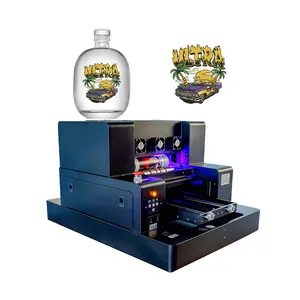 Máquina de impresión A3 A4 UV DTF para pequeñas empresas Impresora UV de cama plana para pluma Madera Vidrio Metal Acrílico con tinta de barniz