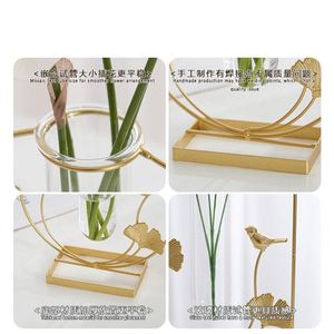 Florero de Tubo de Ensayo Dorado Nórdico, Florero Decorativo para Plantas Hidropónicas, Decoración Moderna para el Hogar - Product Image 5