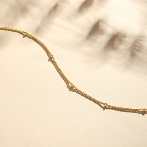 Nagosa Band semplice per donna gioielli di moda 925 argento Sterling 18k oro Vermeil sfere di perline bracciale - Product Image 2